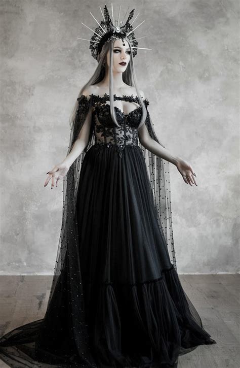 Sinister gothic witch gown